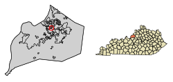 Jefferson County Kentucky Incorporated and Unincorporated areas Beechwood Village Highlighted 2105068